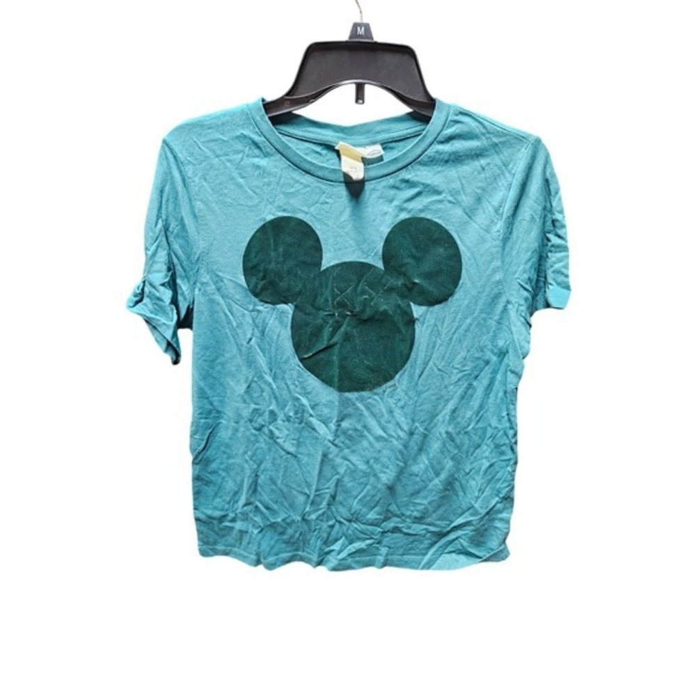 Disney H&M Mickey Mouse Graphic T‎ Shirt Tee Top Blue Green Medium